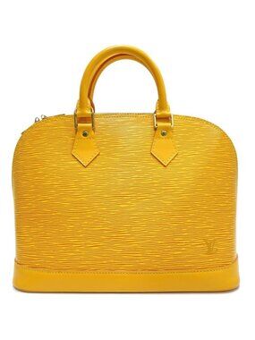 Louis Vuitton Alma PM Handbag 2-Way Epi Leather Yellow